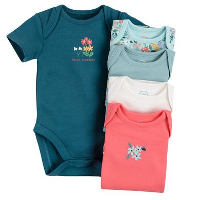 Cool Club, Body cu maneca scurta pentru fete, mix de culori, set 5 buc.