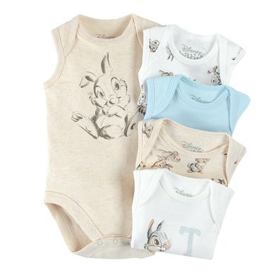 Cool Club, Body fara maneci pentru baieti, mix, imprimeu Bambi, set, 5 buc.