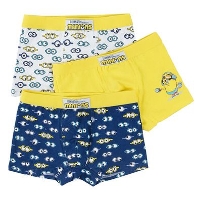 Cool Club, Boxeri pentru baieti, mix de culori, imprimeu Minions, set 3 buc.