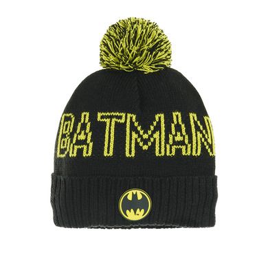Cool Club, Caciula cu pompon pentru baieti, mix de culori, imprimeu Batman