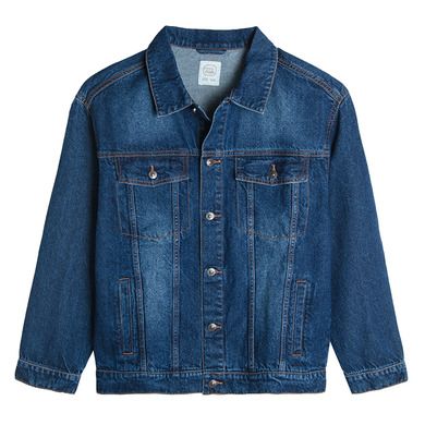 Cool Club, Geaca de blugi pentru baieti, oversize, albastru inchis denim