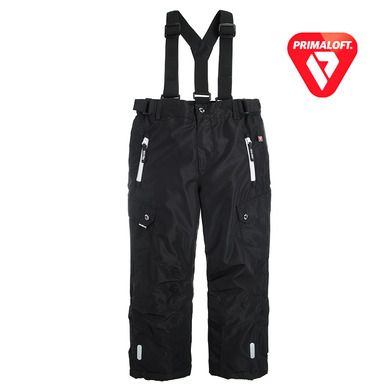 Cool Club, Pantaloni de schi pentru baieti, negru, umplutura PrimaLoft
