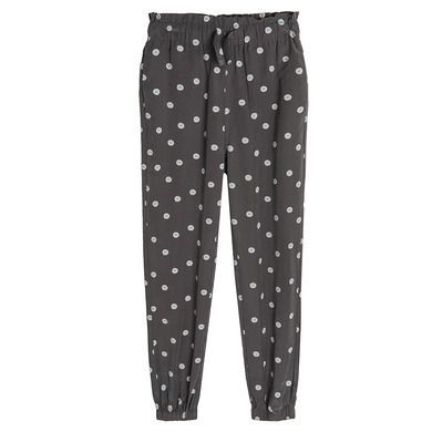Cool Club, Pantaloni din material textil pentru fete, negru-grafit, cu buline
