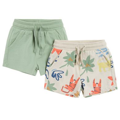 Cool Club, Pantaloni scurti pentru baieti, gri, kaki, set, 2 buc.