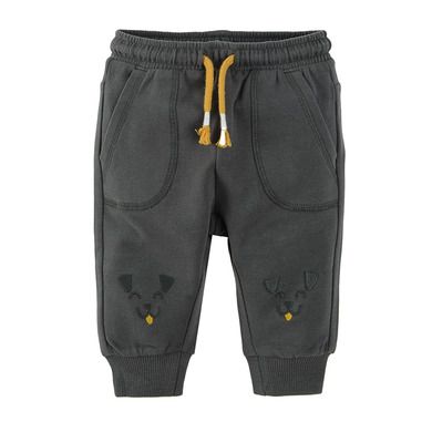 Cool Club, Pantaloni trening pentru baieti, negru-grafit, imprimeu catei