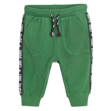 Cool Club, Pantaloni trening pentru baieti, verde, imprimeu Cool dude