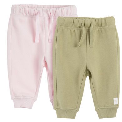 Cool Club, Pantaloni trening pentru fete, verde, roz, set 2 buc.