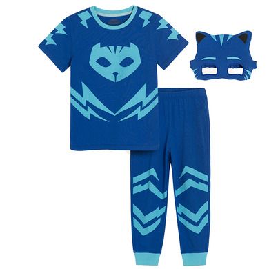 Cool Club, Pijama pentru baieti, albastru, imprimeu PJ Masks