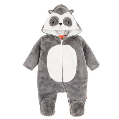 Cool Club, Pijama tip salopeta calduroasa pentru copii, gri, Fisher-Price