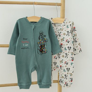 Cool Club, Pijama tip salopeta pentru baieti, mix, imprimeu Disney, set 2 buc.