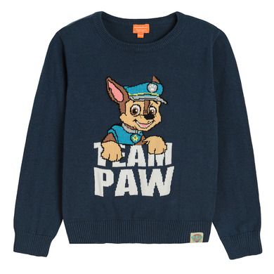 Cool Club, Pulover pentru baieti, bleumarin, imprimeu Chase, Patrula Catelusilor
