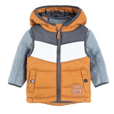 Cool Club, Set pentru baieti, vesta cu gluga, bluza polar cu fermoar, gri-maro