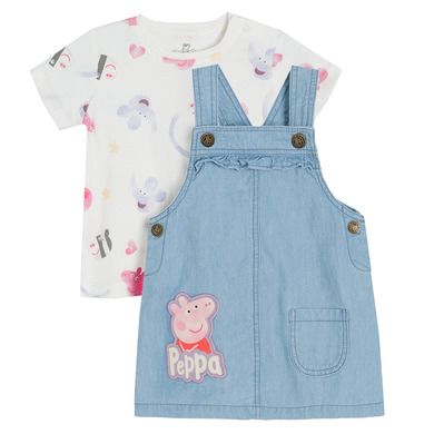 Cool Club, Set pentru fete, Bluza cu maneca scurta, Sarafan pentru fete, mix, imprimeu Peppa Pig