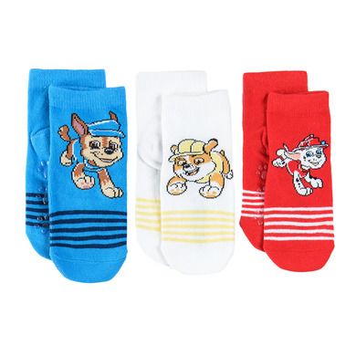 Cool Club, Sosete antiderapante pentru baieti, mix de culori, imprimeu Paw Patrol, set 3 buc.