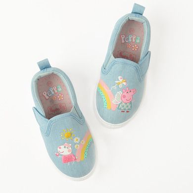 Cool Club, Tenisi tip slip on pentru fete, albastru, imprimeu Peppa Pig