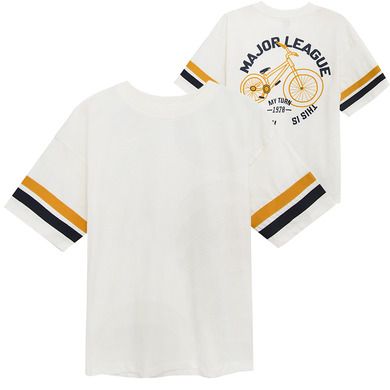 Cool Club, Tricou pentru baieti, ecru, imprimeu Major league