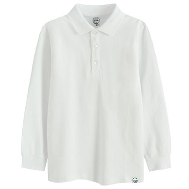 Cool Club, Tricou polo cu maneca lunga pentru baieti, alb