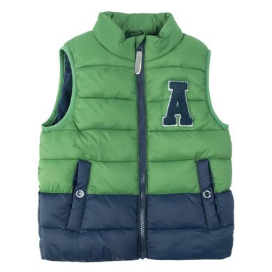Cool Club, Vesta pentru baieti, verde-bleumarin, imprimeu Urban Adventure