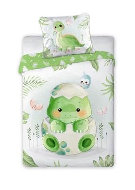 Dino, set lenjerie de pat single, 100-135 cm