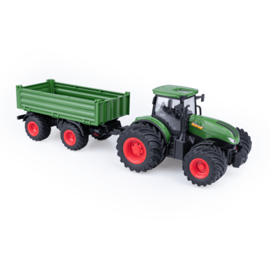 Dumel, Vehicule Agro, Tractor RC + remorca, verde
