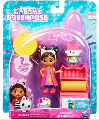 Gabby's Dollhouse, Gabby's Art Studio, set de joaca cu figurina si accesorii