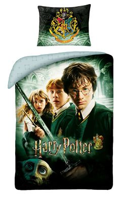 Harry Potter, set lenjerie de pat single, 140-200 cm + 70-90 cm