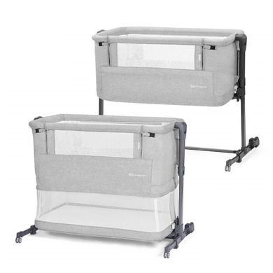 Kinderkraft, Side2Bed, patut suplimentar 3 in 1, Grey Melange