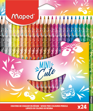 Maped, Mini Cute, creioane colorate triunghiulare, 24 culori