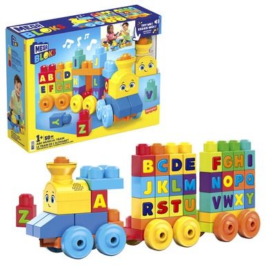 Mega Bloks, Tren muzical ABC, set constructiv, 50 piese