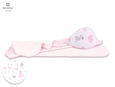 MimiNu, Baby Shower, prosop cu gluga, roz, 100-100 cm