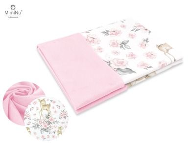 MimiNu, Caprioare, Velvet, patura, roz, 75-100 cm