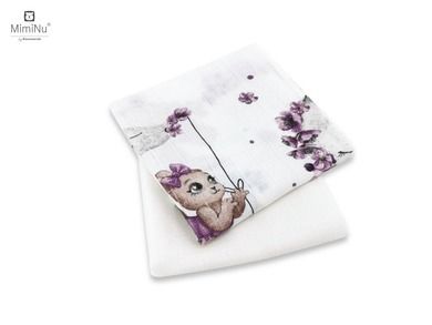 MimiNu, Lili, scutec textil din finet, violet, 2 buc.