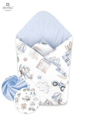 MimiNu, Piloti, paturica - sistem de infasat pentru bebelusi, albastru