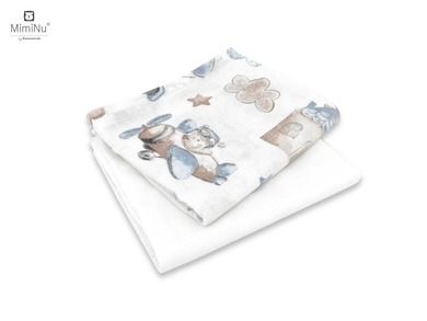 MimiNu, Piloti, scutec textil din finet, albastru, 70-80 cm, 2 buc.