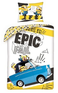 Minions, set lenjerie de pat single, 140-200 cm + 70-90 cm