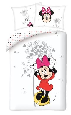 Minnie Mouse, set lenjerie de pat single, 140-200 cm + 70-90 cm