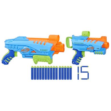 Nerf Elite Junior, Ultimate Starter, 2 blastere si 15 proiectile