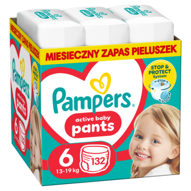Pampers Pants, scutece-chilotel marimea 6, 14-19 kg, 132 buc.