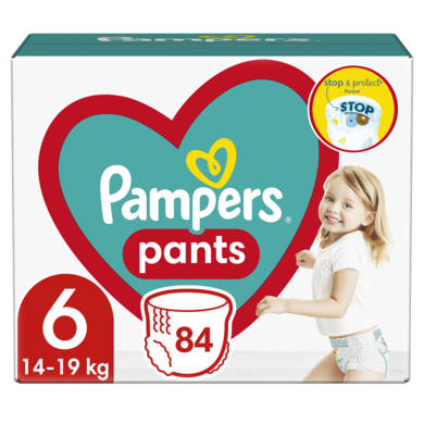 Pampers Pants, scutece-chilotel marimea 6, 14-19 kg, 84 buc.