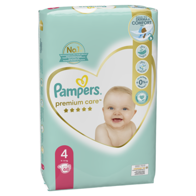 Pampers Premium Care, scutece marimea 4, 9-14 kg, 68 buc.