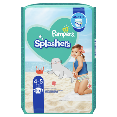 Pampers Splashers, scutece-chilotel pentru apa marimea 4-5, 9-15 kg, 11 buc.