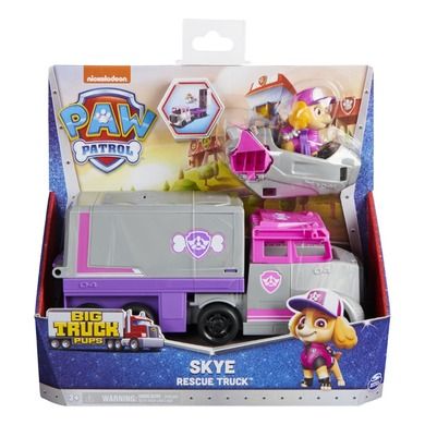 Paw Patrol, Big Truck Pups, Rescue Truck, Skye, vehicul cu figurina