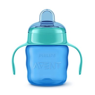 Philips Avent, cana cu tetina de formare, albastru, 6 luni+, 200 ml, SCF551/05
