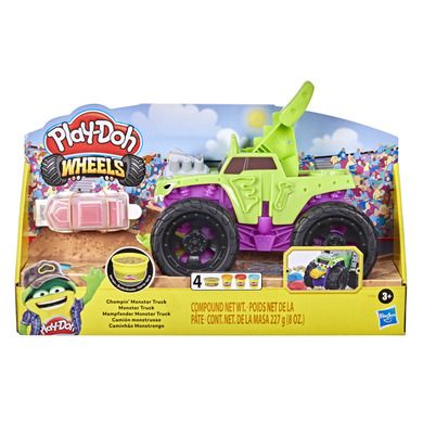 Play-Doh Wheels, Monster Truck, 4 cutii si accesorii
