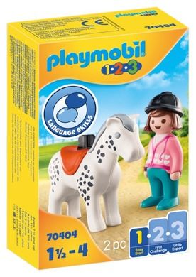 Playmobil, 1.2.3, Amazoana si calul, 70404