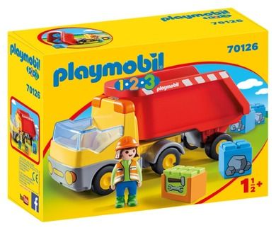 Playmobil, 1.2.3, Basculanta rosie, 70126