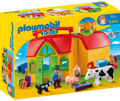 Playmobil, 1.2.3, Set mobil ferma, 6962