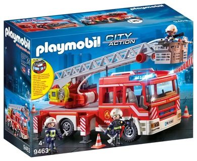 Playmobil, City Action, Masina de pompieri cu scara, 9463