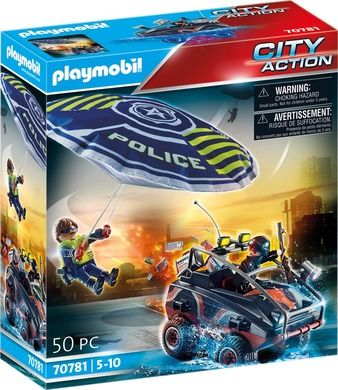 Playmobil, City Action, Parasuta de politie si masina amfibie, 70781