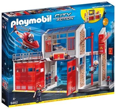 Playmobil, City Action, Statie de pompieri cu elicopter, 9462